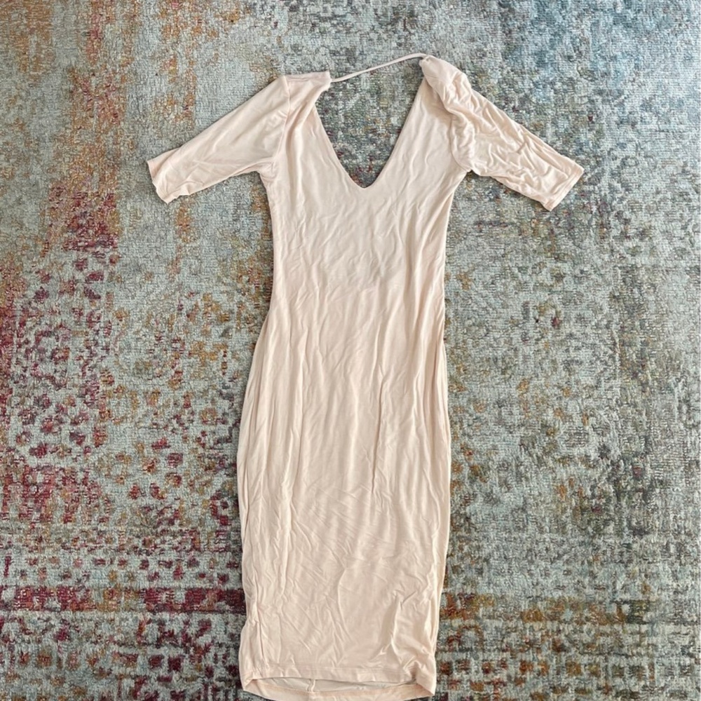 Forever 21 Cream Backless Dress
